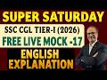 SSC CGL Tier-I Free Live Mock - 17 | English Explanation | By Jain Sir | Everest Coaching Point