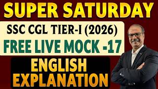 SSC CGL Tier-I Free Live Mock - 17 | English Explanation | By Jain Sir | Everest Coaching Point