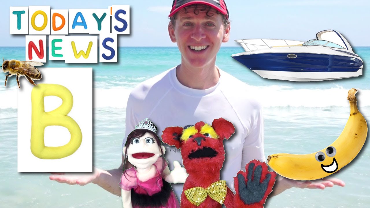 Today's News Show With  Matt | Letter B and Food Song | Learn English Kids