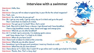 (4) LUYỆN NGHE NÓI TIẾNG ANH - Interview with a swimmer - Let&#39;s study with Mây