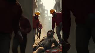 Injured Monkey Worker | Emotional Short Film | #sorts #monkey #ai #sadstory