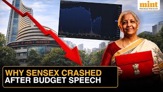 Budget 2026 Shock: Sensex Crashes 2,500 Points, Nifty Slides After STT Hike On F&O