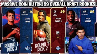 MASSIVE COIN GLITCH! 99 OVERALL DRAFT ROOKIES! NO 99 CALEB WILLIAMS OR MARVIN!