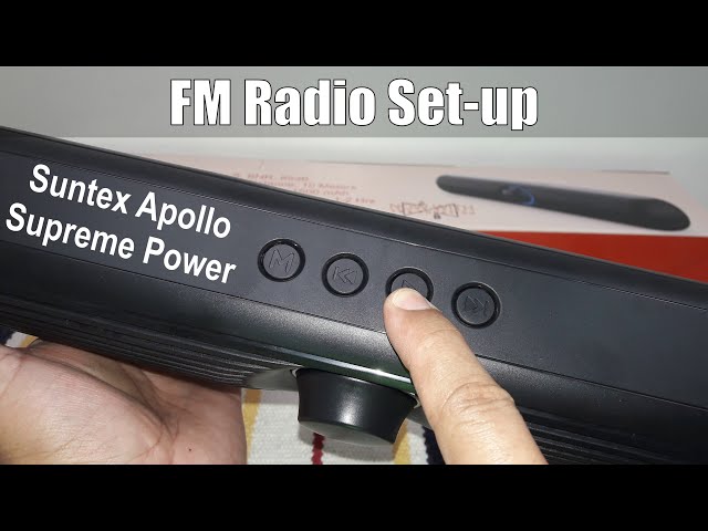 Apollo Supreme FM Radio Set-up - How to get FM Radio on your Bluetooth Soundbar class=