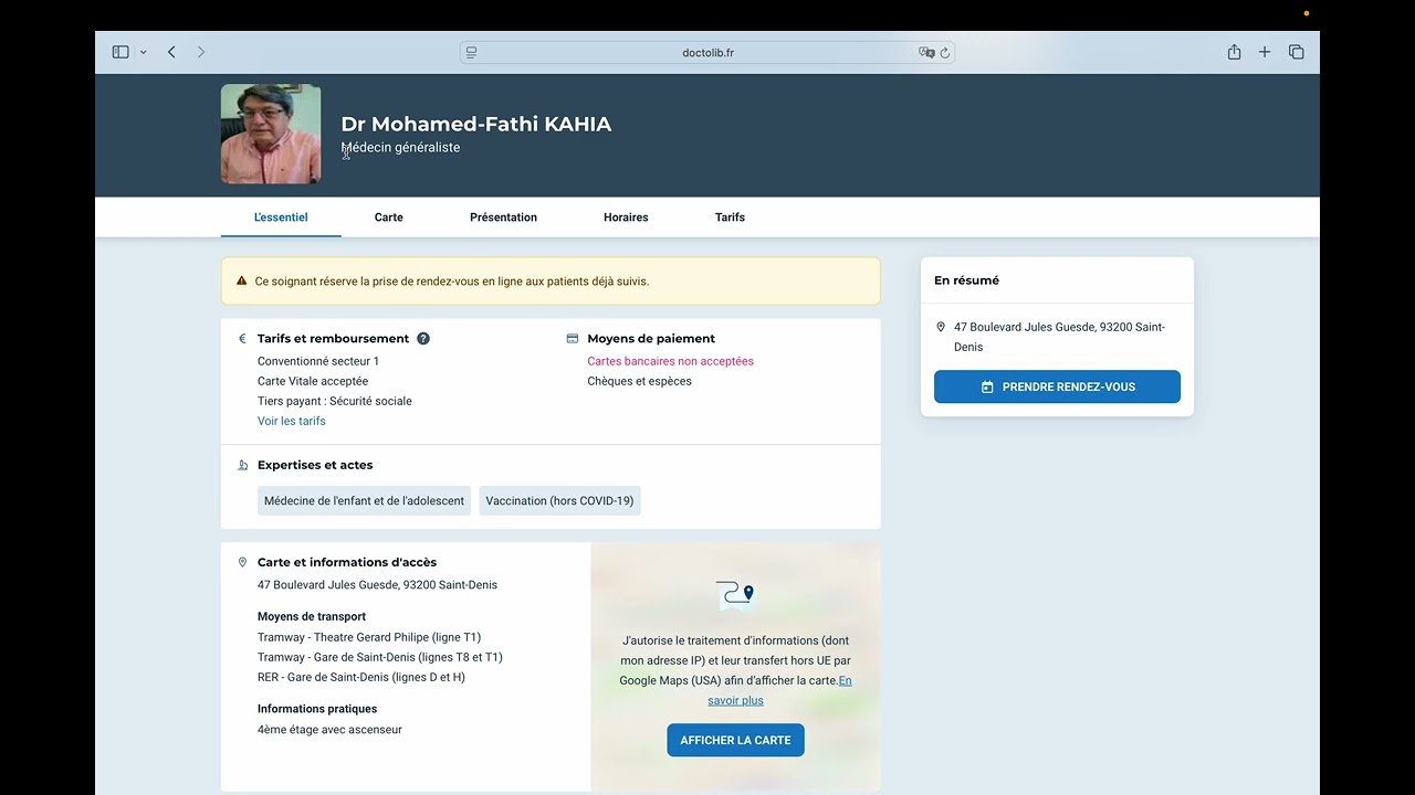 How to get appointment in French hospital & Doctors