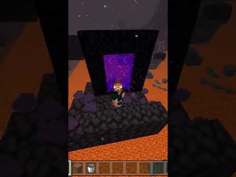 J'ai ajouté des block de portail du nether a mon monde minecraft !!!