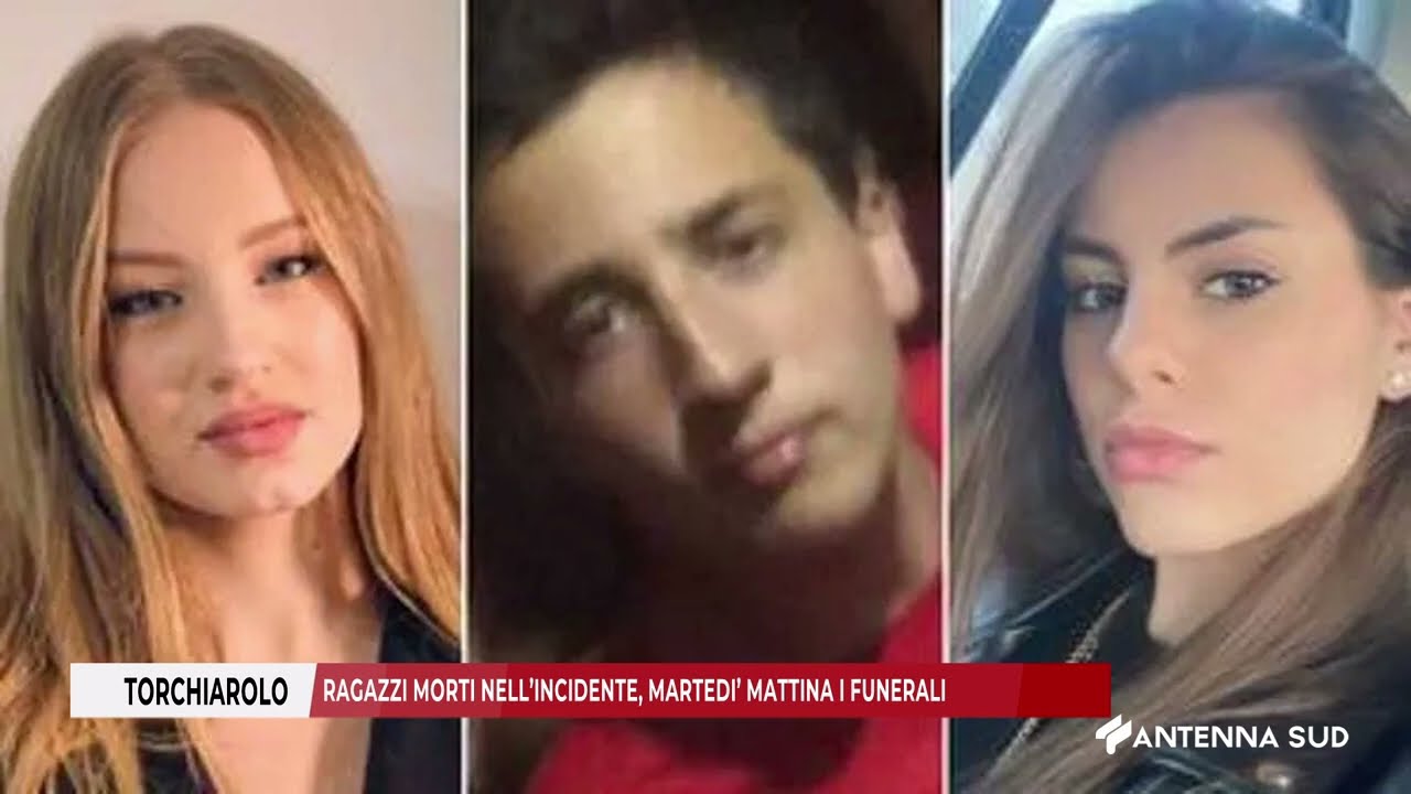 05 MAGGIO 2025   TORCHIAROLO   RAGAZZI MORTI NELL’INCIDENTE, MARTEDI’ MATTINA I FUNERALI