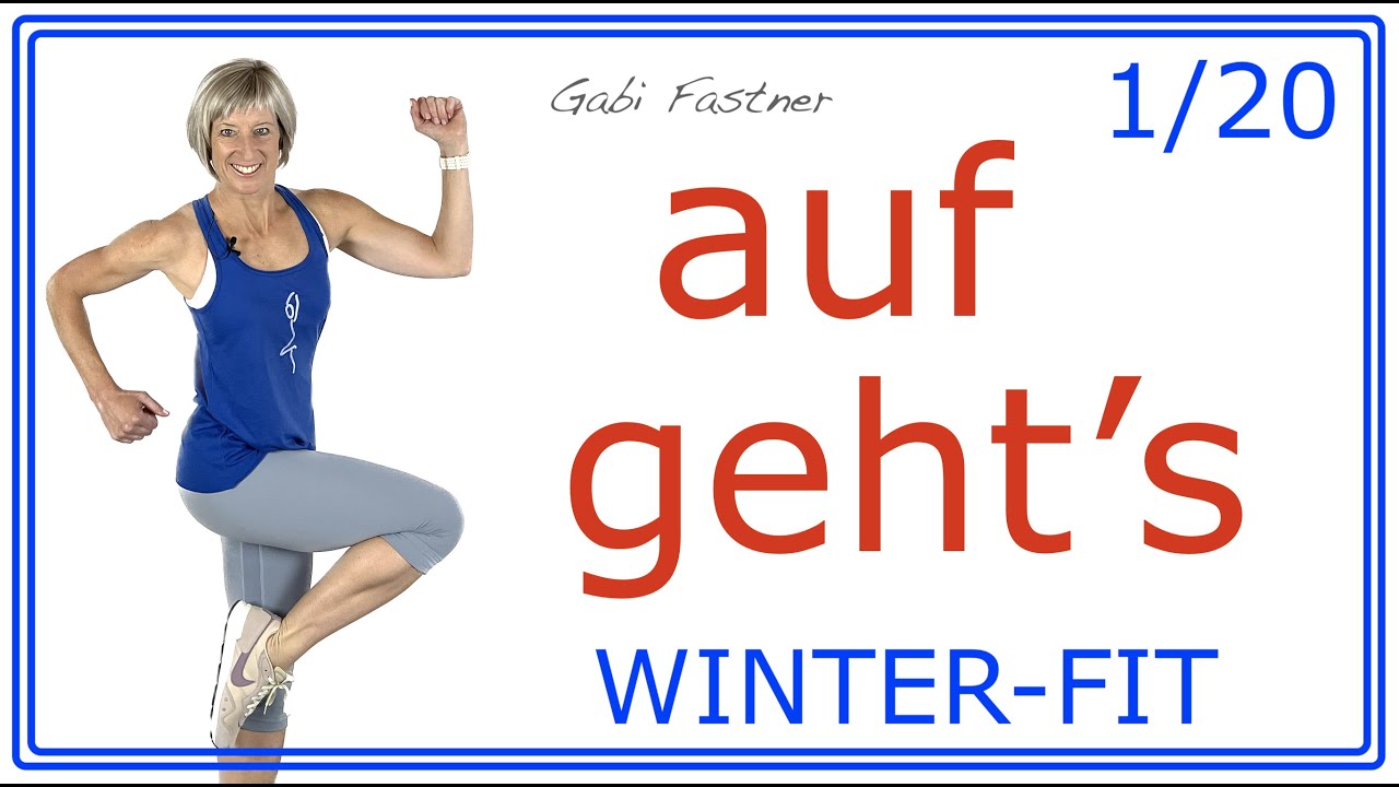 1/20⛷️37 min. WinterFit auf gehts! CardioKraftMix ohne Geräte, im Stehen,