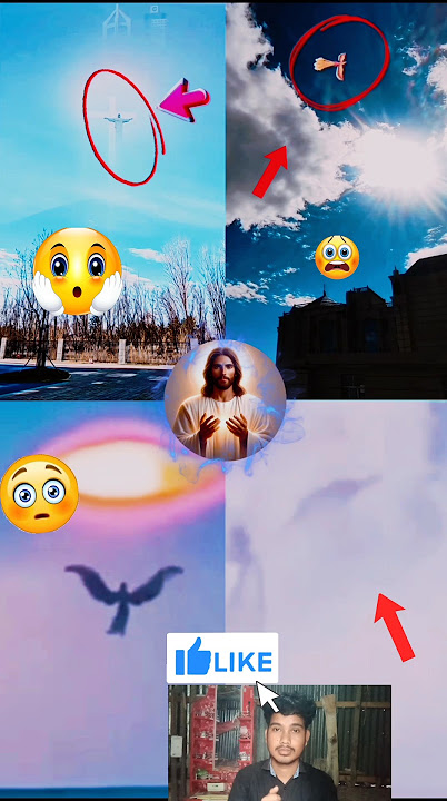 Tuhan muncul di langit sebagai malaikat 😇 #tuhan #yesuskristus #yesus #katolik #edit