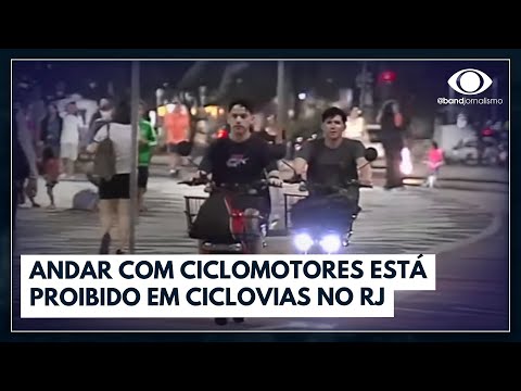 Projeto quer proibir motos e bikes elétricas de ciclovias e calçadas no RJ | Jornal da Band