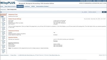 ACCT 2320 - All WileyPLUS Online Assignments Complete