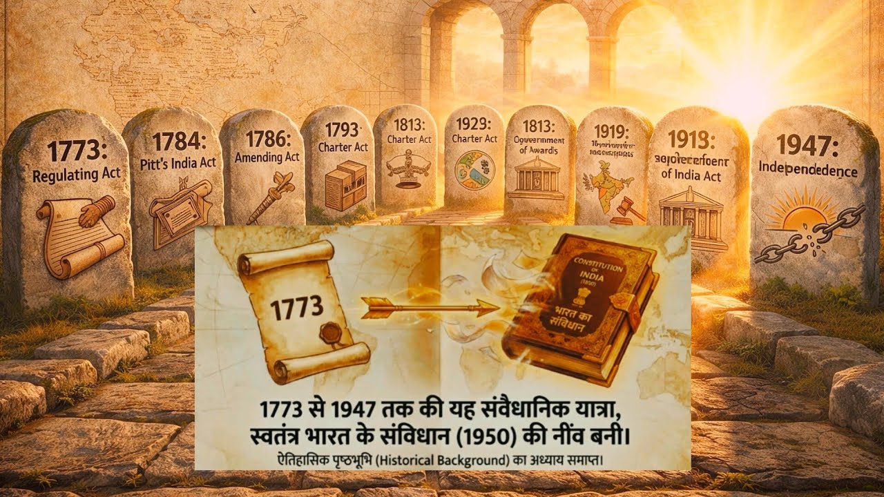Indian Polity ऐतिहासिक पृष्ठभूमि (1773–1947) | Company Rule + Crown Rule | Complete Chapter | UPSC