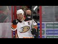 Ryan getzlaf pissed at the referee for the faceoff violation call