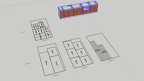 SketchUp - Chi tiết tủ bếp và bỗ kỹ thuật thi công