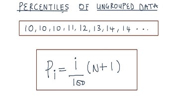 How to calculate percentiles of ungrouped data