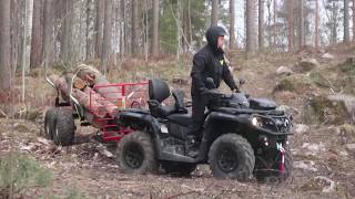 Timber atv-trailer with Can-am atv