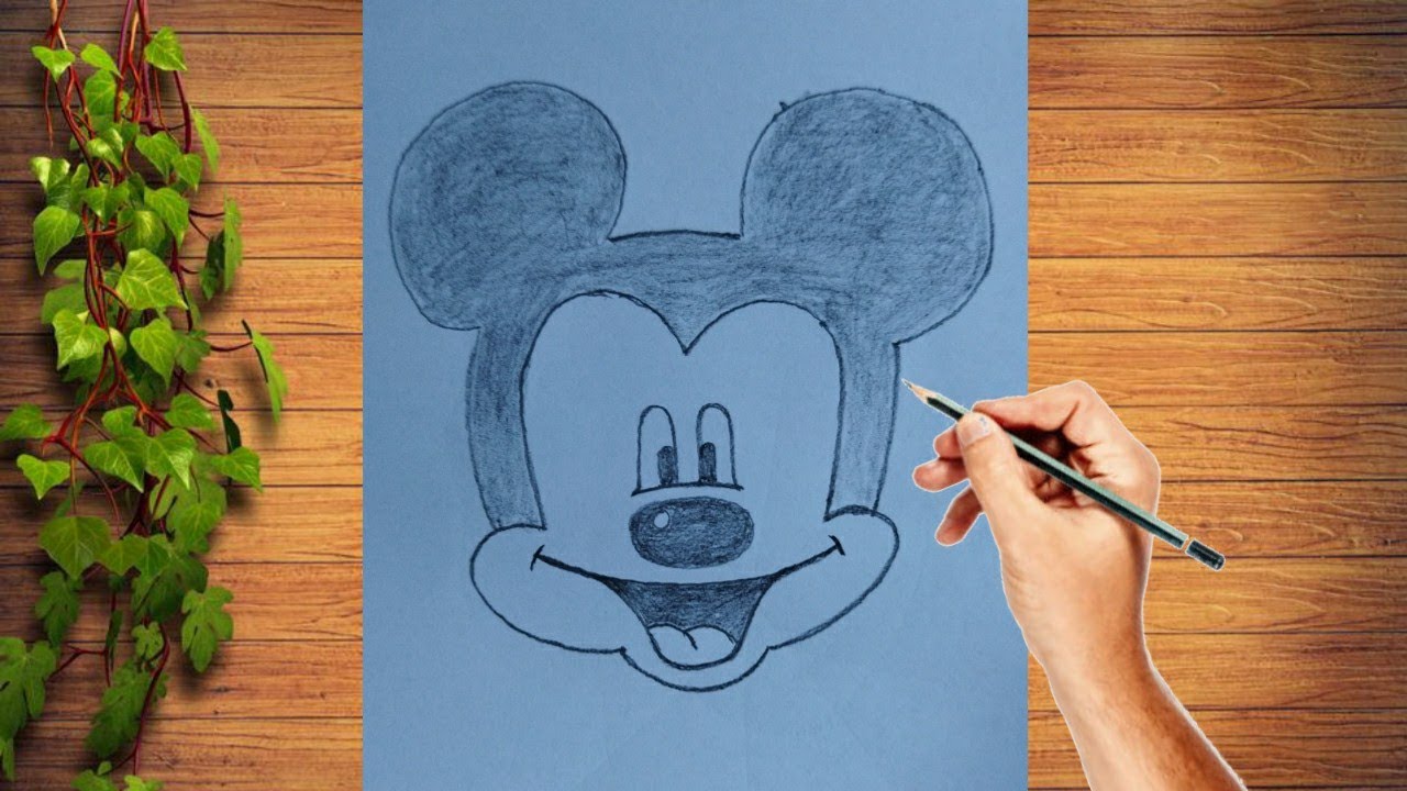 How to Draw an Easy Pencil Drawing of Mickey Mouse|| Mickey mouse drawing|| easy drawing
