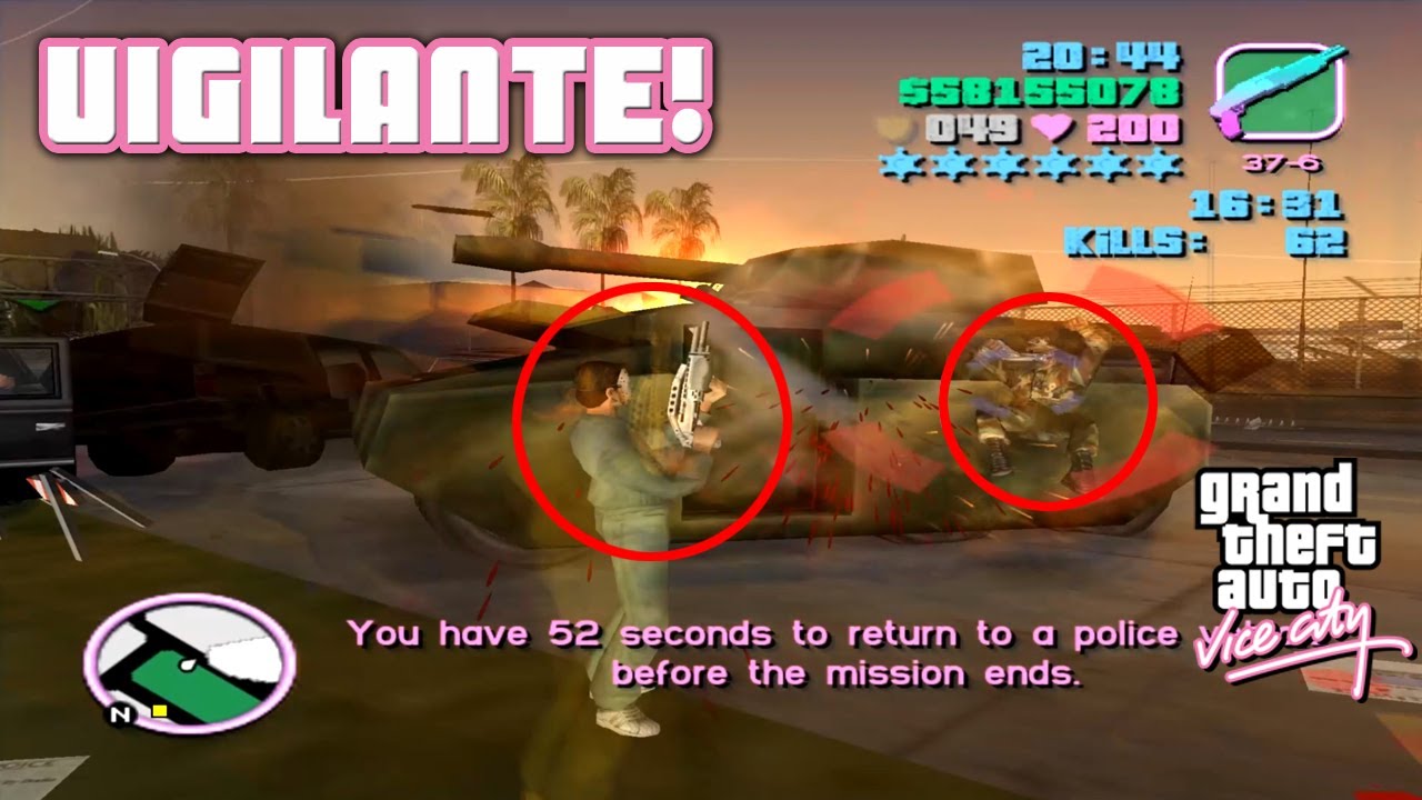 Finish With A Tank! / Vigilante Levels 1-12 / GTA Vice City