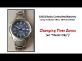 Changing time zones on Casio Waveceptor watch, modules 3353, 3354 and 5053