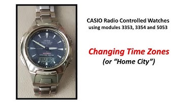 Changing time zones on Casio Waveceptor watch, modules 3353, 3354 and 5053