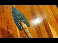 Normanskill chert fluted point (clovis) flint knapped from damaged creek rock