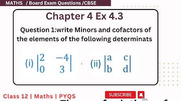 Class 12 Ex 4.3 Q1 Math | Determinants | Q1 Ex 4.3 Class 12 Math | Ex 4.3 Q1 Class 12 Math