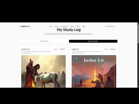 SaaS | AI Bible Study & Visualization Platform (LogBible.com) - Full Walkthrough video thumbnail