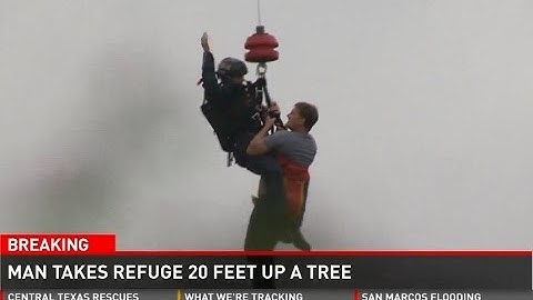 Kris Betts exclusive story on Austin man stuck in tree during flooding