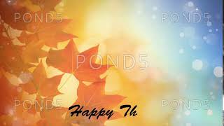 Happy Thanksgiving 01   Virtual Green Screen Background Loop
