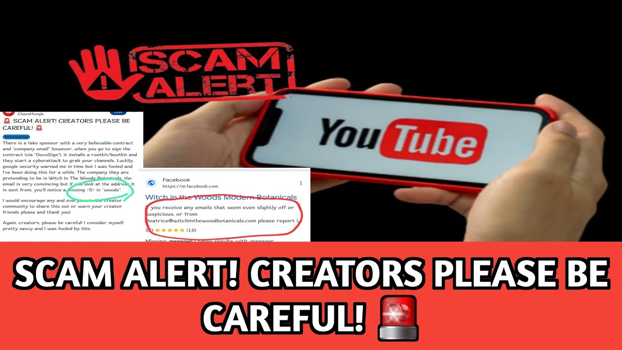 Scam alert! Creators please be careful | Youtube scam alert | Social ...