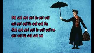 Supercalifragilistiexpialidoso - Para Flauta Notas Mary Poppins