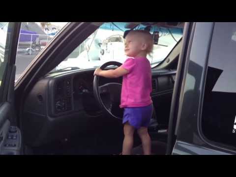My daughter's steering wheel dance