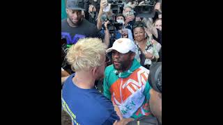 Jake Paul Floyd Mayweather Meet Faces To Face