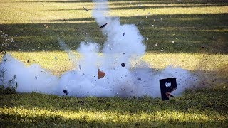 Blowing up a subwoofer in super slow motion! (4K)