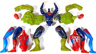 AVENGERS TOYS ASSEMBLE 2 SPIDER-MAN, HULK SMASH, SUPERMAN SUPERHERO