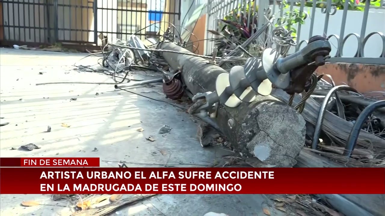 Artista urbano El Alfa sufre accidente en la madrugada de este domingo
