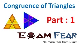 Maths Congruence of Triangles part 1 (Introduction) CBSE Class 7  Mathematics VII