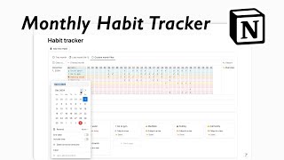 Monthly Habit Tracker / Daily Tracking on Notion screenshot 3