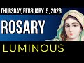 WATCH - FOLLOW ALONG ROSARY - Luminous Mysteries of the Rosary - Thursday, February 5, 2026