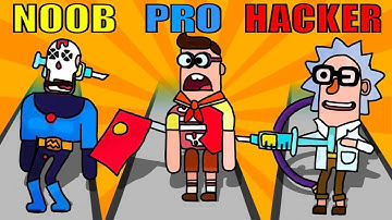 NOOB vs PRO vs HACKER in Bowmaster