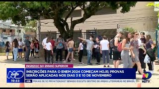 Inscrições abertas: Enem 2024 recebe candidatos para provas em novembro