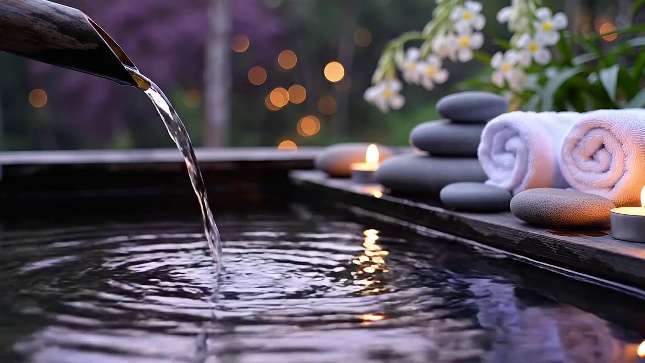 Healing Music + Bamboo Water Sounds 🌿 Deep Healing, Stress Relief & Anxiety