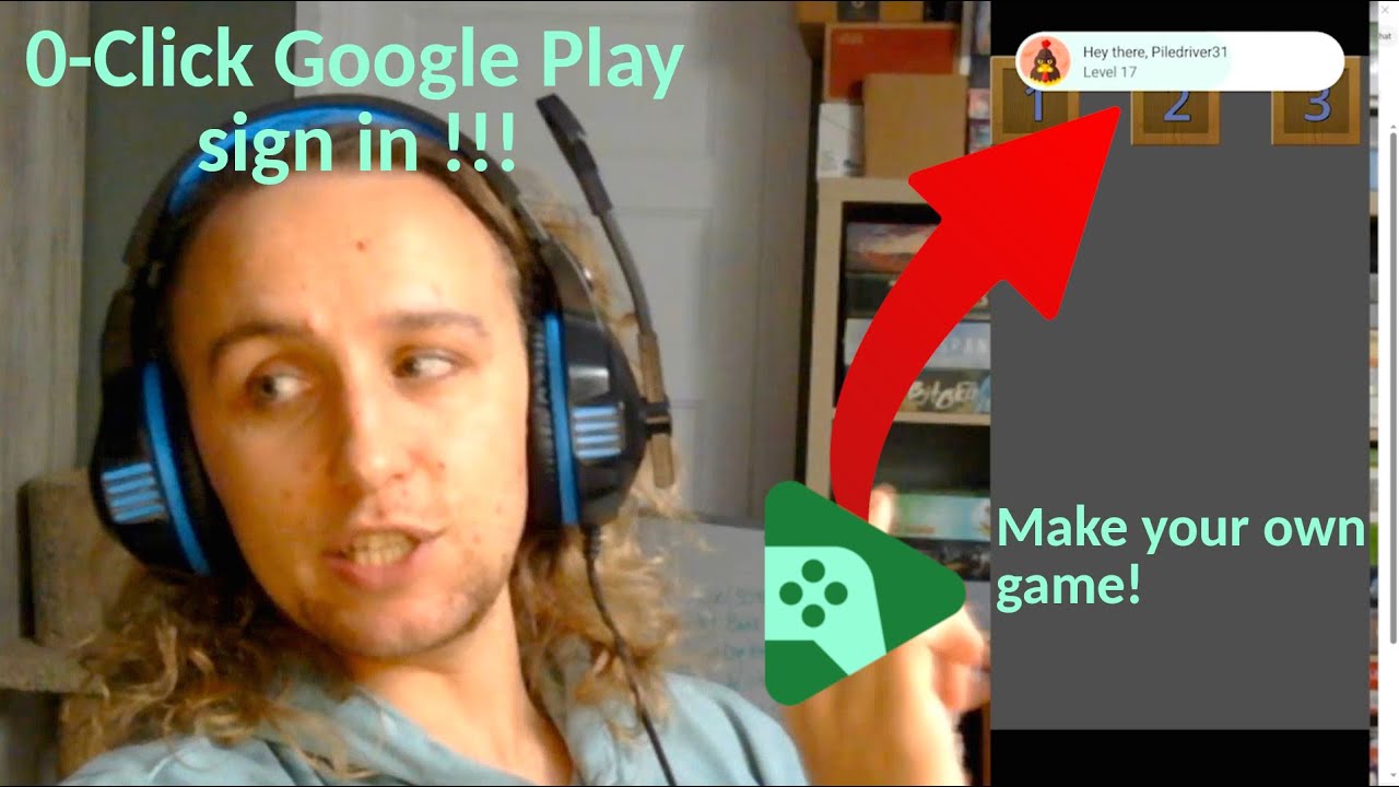 Zero click Google Play Games sign in | Game Dev with no experience - Tut 4 