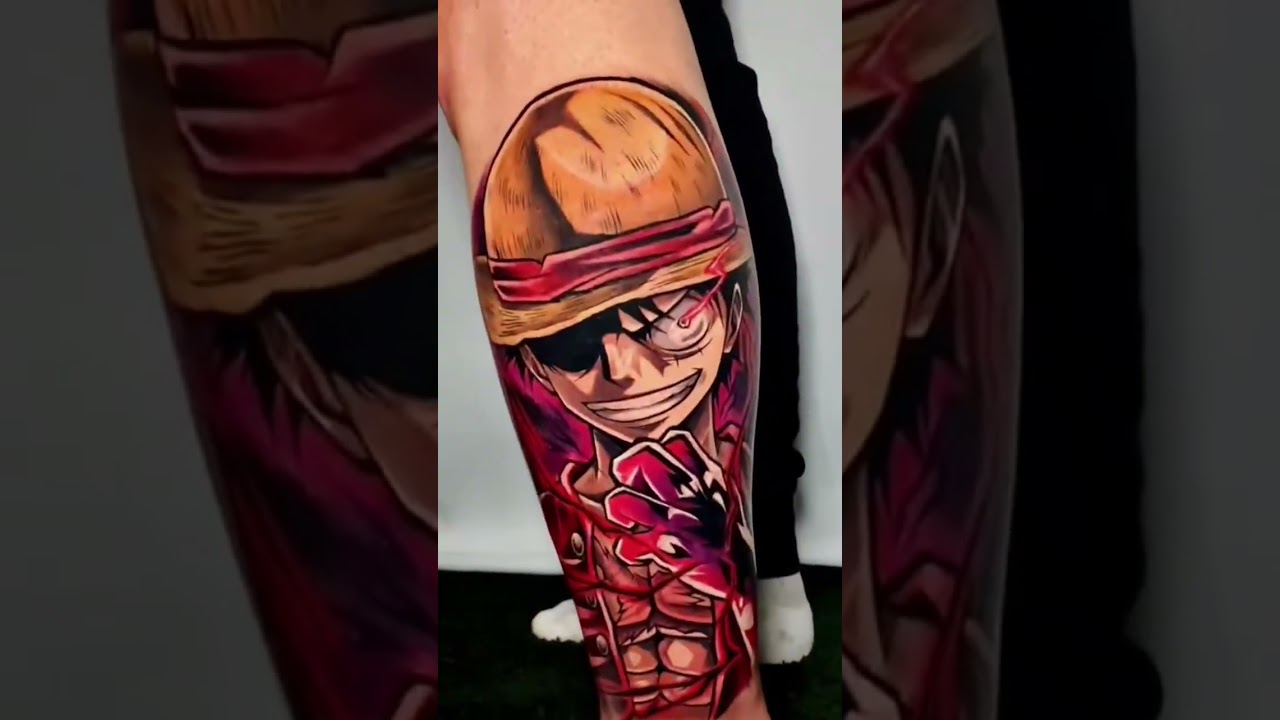 Luffy from One Piece - tattoos by dave.vero.ink