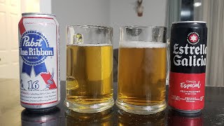 Pabst Blue Ribbon vs Estrella Galicia