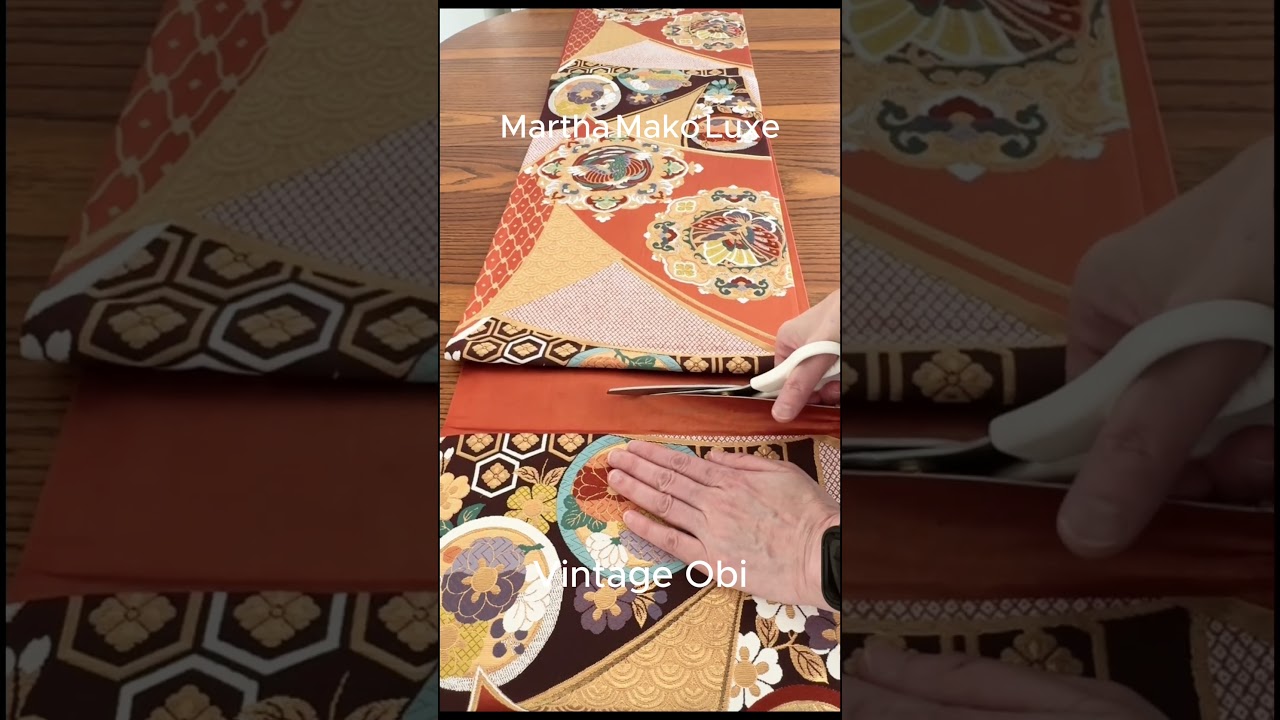 正絹帯をザクッ✂️ 金霞に舞う鳳凰の華/美しい和モダンタペストリーに