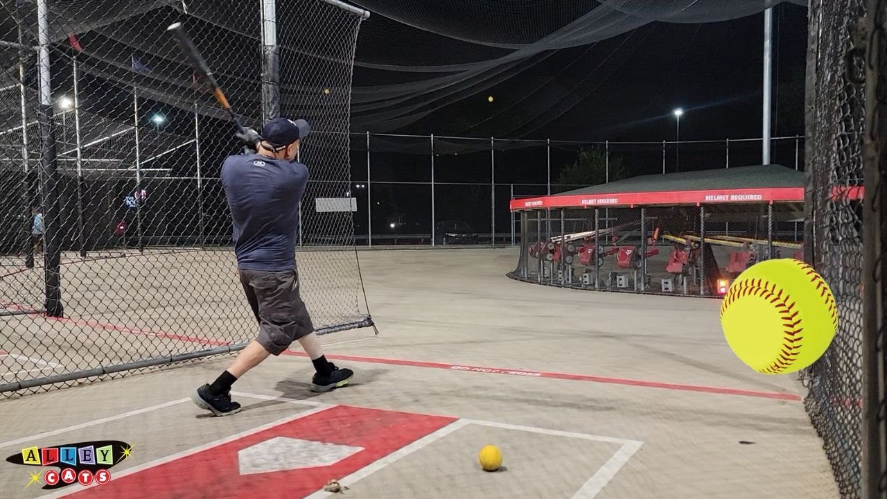Hitting in the Batting Cage Alley Cats Part 4 YouTube