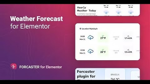 Weather Forecast for Elementor – Forcaster By merkulove