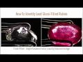 How to classify a lead glassfilled ruby by gia