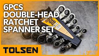 TOLSEN 6Pcs Double-Head Ratchet Spanner Set